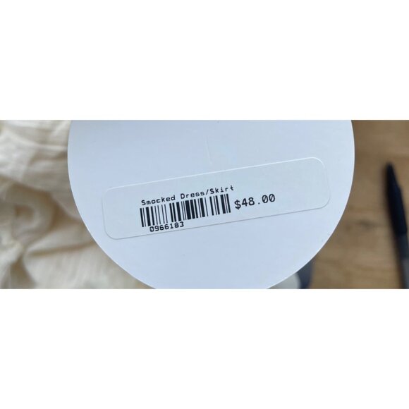 Umgee Boho Smocked Ruffle Tiered Midi Dress Size L NWT Ivory Fairy Coquette - Picture 10 of 11